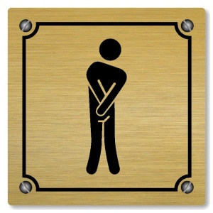 WC muži, 148x148mm, zlatá, Kansas